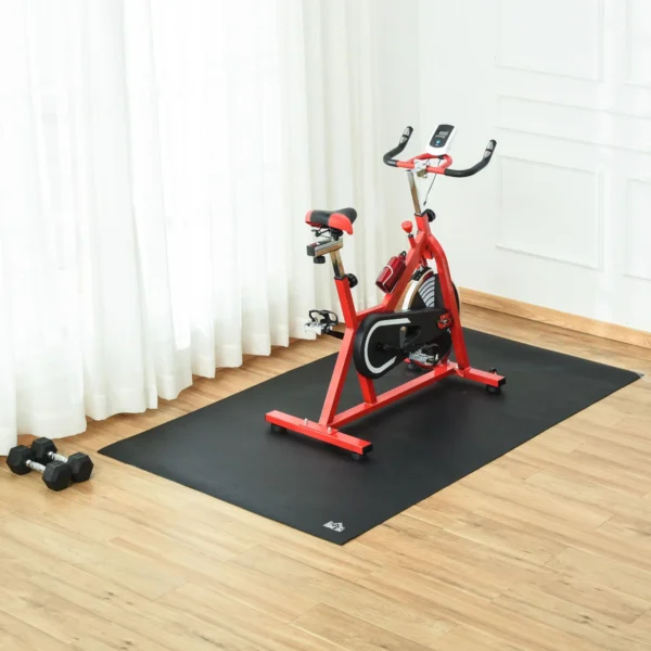 Vloerbeschermingsmat fitnessapparatuur pvc zwart 180x90x0,6cm 2