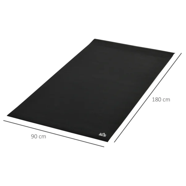 Vloerbeschermingsmat fitnessapparatuur pvc zwart 180x90x0,6cm 4
