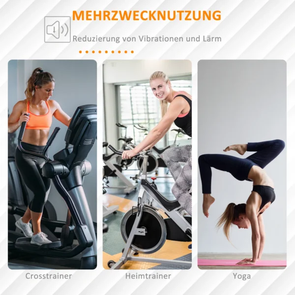 Vloerbeschermingsmat fitnessapparatuur pvc zwart 180x90x0,6cm 7