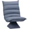 Vloersofa vloerstoel met verstelbare rugleuning draaibare meditatiestoel relaxfauteuil microvezeldoek grijs 62x62x95 cm 1