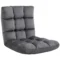 Vloerstoel 3 in 1 opvouwbare vloerzetel rugleuning 13 posities zitkussen grijs metaal schuimstof 55x71x53,5cm 1