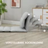 Vloerstoel, vloerzetel met 5 traps verstelbare rugleuning, opvouwbare vloersofa met ligfunctie, vloerkussen 5