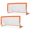 Voetbaldoelen 2 delige set opvouwbare minidoelen van metaal met oxford stof voor kinderen buiten in oranje 183 x 90 x 90 cm 1