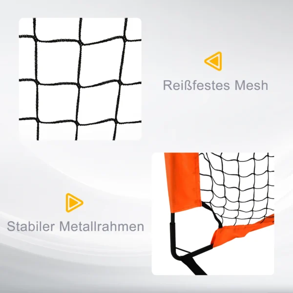 Voetbaldoelen 2 delige set opvouwbare minidoelen van metaal met oxford stof voor kinderen buiten in oranje 183 x 90 x 90 cm 5