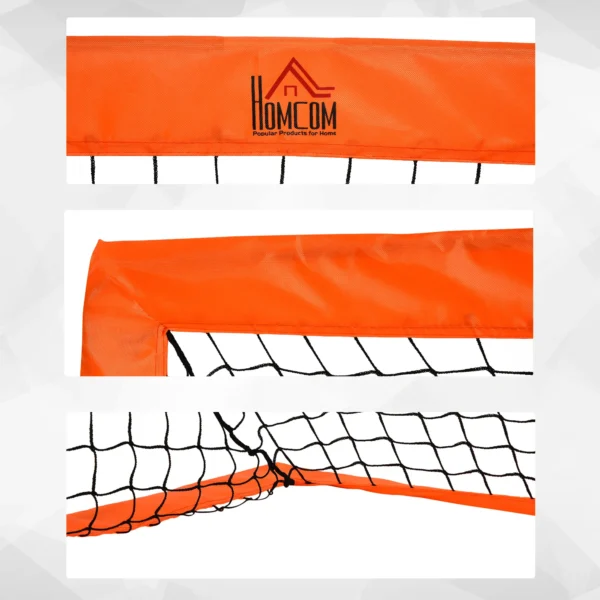 Voetbaldoelen 2 delige set opvouwbare minidoelen van metaal met oxford stof voor kinderen buiten in oranje 183 x 90 x 90 cm 7