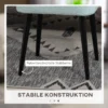 Voetenbankje vierkant zitbankje met kasjmier look, voetensteun met stalen poten, lichtblauw voor woonkamer & slaapkamer 7