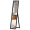 Volledige lichaamsspiegel, 154 x 37 cm wandspiegel met standaard, staande spiegel voor woonkamer, slaapkamer, zwart 1