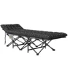 Vouwbaar campingbed met zijtas matras antislip gastenbed tot 150 kg belastbaar outdoor oxford zwart 190 x 67 x 37 cm 1