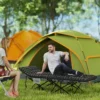 Vouwbaar campingbed met zijtas matras antislip gastenbed tot 150 kg belastbaar outdoor oxford zwart 190 x 67 x 37 cm 2