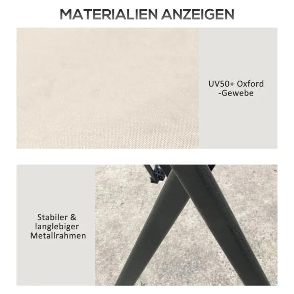 Vouwpaviljoen 4x4m tuinpaviljoen in hoogte verstelbaar met uv bescherming & netgordijnen, dubbeldak in beige voor tuinfeesten 9
