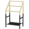 Vrijstaande handdoekhouder met plank 3 handdoekstangen badhanddoekhouder voor badkamer metaal 51 x 31 x 85,5 cm natuur 1