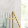 Vrijstaande handdoekhouder met plank 3 handdoekstangen badhanddoekhouder voor badkamer metaal 51 x 31 x 85,5 cm natuur 9