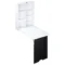 Wandtafel klapbureau met 5 vakken, bord in wit en zwart, 60x94,5x147cm, ruimtebesparend voor thuis kantoor 1