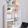 Wandtafel klapbureau met 5 vakken, bord in wit en zwart, 60x94,5x147cm, ruimtebesparend voor thuis kantoor 10