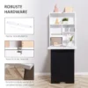Wandtafel klapbureau met 5 vakken, bord in wit en zwart, 60x94,5x147cm, ruimtebesparend voor thuis kantoor 5