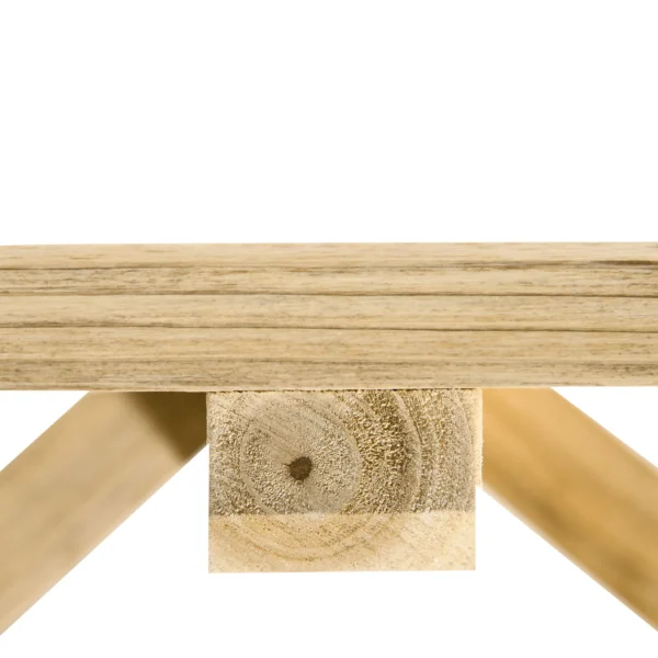 Weerbestendige houten tuinbank 98 x 50 x 39,5 cm rustieke zitbank voor tuinmeubilair in natuur 10
