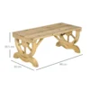 Weerbestendige houten tuinbank 98 x 50 x 39,5 cm rustieke zitbank voor tuinmeubilair in natuur 4