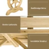 Weerbestendige houten tuinbank 98 x 50 x 39,5 cm rustieke zitbank voor tuinmeubilair in natuur 5
