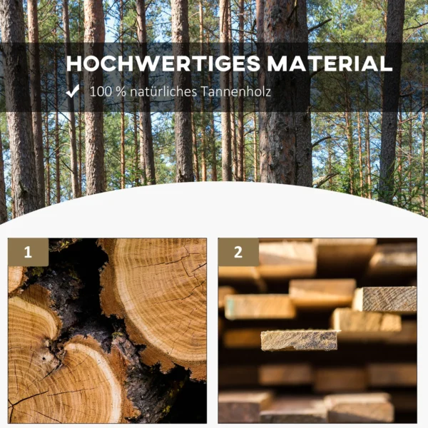 Weerbestendige houten tuinbank 98 x 50 x 39,5 cm rustieke zitbank voor tuinmeubilair in natuur 6