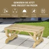 Weerbestendige houten tuinbank 98 x 50 x 39,5 cm rustieke zitbank voor tuinmeubilair in natuur 7
