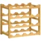 Wijnrek flessenhouder van bamboe voor 16 flessen 43x23,5x38cm, stijlvol natuurhoutontwerp voor keuken & woonkamer 1