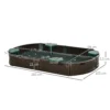Zandbak afdekzeil met zitplaten 183x105x22,5cm hdpe donkergroen voor kinderen 3 12 jaar 4