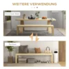 Zitbank 3 zits robuuste houten bank in landelijke stijl keukenbank tot 330 kg grenenhout in natuurlijke kleur voor eetkamer & tuin 7