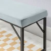 Zitbank gestoffeerde bank bedbank fluweeluitstraling kaptafelbank gangbank voor woonkamer slaapkamer tot 200 kg belastbaar staal blauw 10