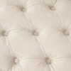 Zitbank, gestoffeerde bank met linnenlook, houten poten, bedbank voor slaapkamer, woonkamer, hal, 120 x 41 x 48 cm, crème 10