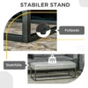 Zitbank linnenlook gestoffeerde bank voor slaapkamer bedbank kaptafel tot 200 kg staal lichtgrijs 120x44x45,5 cm 7