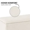 Zitbank met opbergruimte, gestoffeerde bank met klapdeksel, fluweel look, kistbank voor woonkamer & slaapkamer, 95x38x45cm 7
