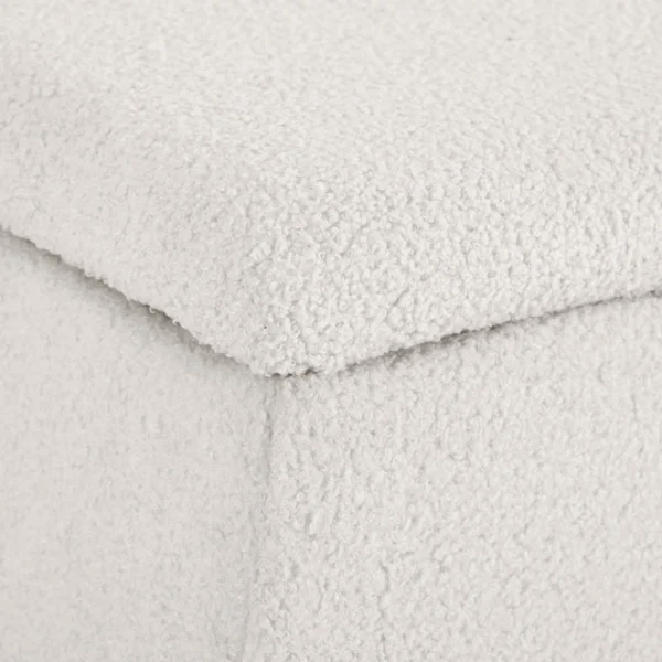 Zitbank met opbergruimte, gestoffeerde bank met klapdeksel, fluweel look, kistbank voor woonkamer & slaapkamer, 95x38x45cm 9