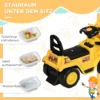 Zitgraafmachine met schop, hoorn en geluidseffecten, opslagruimte, voor kinderen van 3 4 jaar, geel en zwart 6