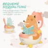 Zonekiz kinderpotje kindertoilet in vos design, antislip potstoel met handvat en klapdeksel voor 6 maanden tot 3 jaar 8