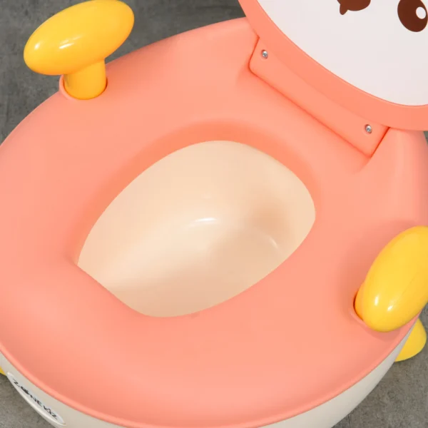 Zonekiz kinderpotje kindertoilet in vos design, antislip potstoel met handvat en klapdeksel voor 6 maanden tot 3 jaar 9