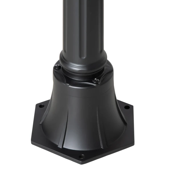 Zonne tuinlantaarn lantaarn tuinlamp padverlichting met 19 led 130 lumen 3000k aluminium gehard glas zwart 22 x 22 x 194 cm 10