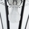 Zonne tuinlantaarn lantaarn tuinlamp padverlichting met 19 led 130 lumen 3000k aluminium gehard glas zwart 22 x 22 x 194 cm 9