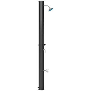 Zonnedouche 35 liter zonnetuin douche met kraan douchekop handdouche zijtafel, tot 55 °c, buitendouche zonder stroomaansluiting zwembaddouche campingdouche regendouche warm water 1