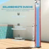 Zonnedouche 35 liter zonnetuin douche met kraan douchekop handdouche zijtafel, tot 55 °c, buitendouche zonder stroomaansluiting zwembaddouche campingdouche regendouche warm water 5