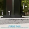 Zonnedouche 35 liter zonnetuin douche met kraan douchekop handdouche zijtafel, tot 55 °c, buitendouche zonder stroomaansluiting zwembaddouche campingdouche regendouche warm water 9