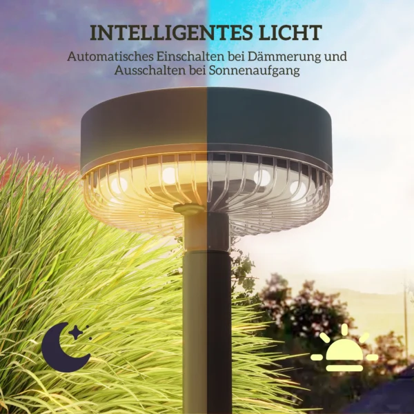 Zonnelampen 3 stuks zonnelichten tuinlamp warm wit licht ip65 waterdicht voor gazon balkon zwart 6