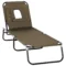 Zonneligstoel voor balkon, 1 st, 190l x 56b x 28h cm, tuinligstoel met leesvenster, opvouwbaar ontwerp, waterafstotend, oxford stof, bruin 1