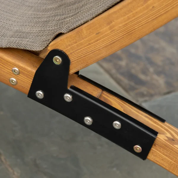 Zonneligstoel weerbestendige tuinligstoel met verstelbare rugleuning en hoofdkussen tot 120 kg, bruin 182 x 64 x 71 cm 10