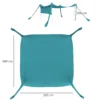 Zonneschermdak waterdicht zonnezeil 3x3x2m met stalen stangen, schep, draagtas voor kamperen, reizen, picknicks 4