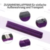 Zwevende balk 210 cm opvouwbaar voor binnen & buiten, balanceer balk tot 120 kg, paars, ideaal voor gymnastiek & training 6