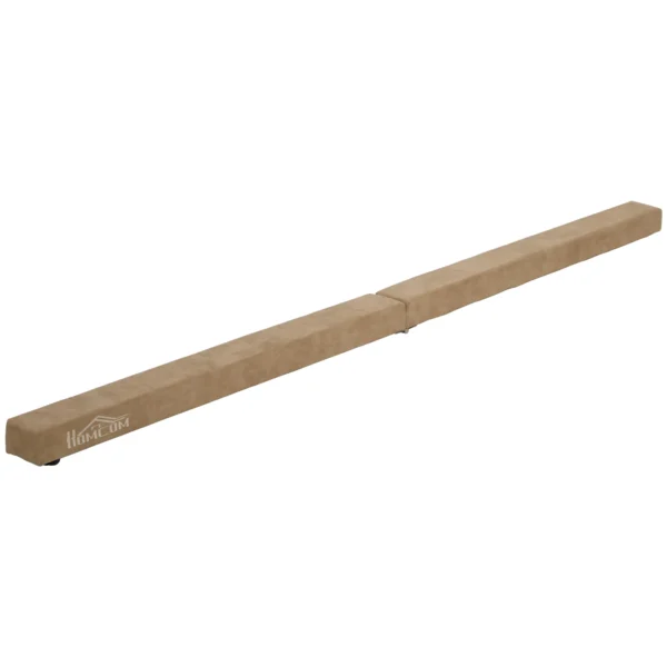 Zwevende balk 210 cm opvouwbaar voor binnen en buiten, gymnastiekbalk balance beam tot 120 kg, stabiele balansbalk in bruin 1