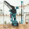 2 in 1 mini kettingzaag 580w met accu 8000mah veiligheidsvergrendeling 8 inch handkettingzaag elektrische motorzaag voor tuinscharen takkenschaar houtsnijden 4