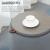 2 in 1 ottoman ronde zitkruk in grijze fluweel look met opbergruimte afneembaar deksel Ø44cm x 47,5cm veelzijdig inzetbaar als bijzettafel 5