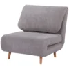 2 in 1 slaapbank, slaapstoel, verstelbare vouwmatras, logeerbed, vouwbed, corduroy look voor slaapkamer, woonkamer, lichtgrijs 1