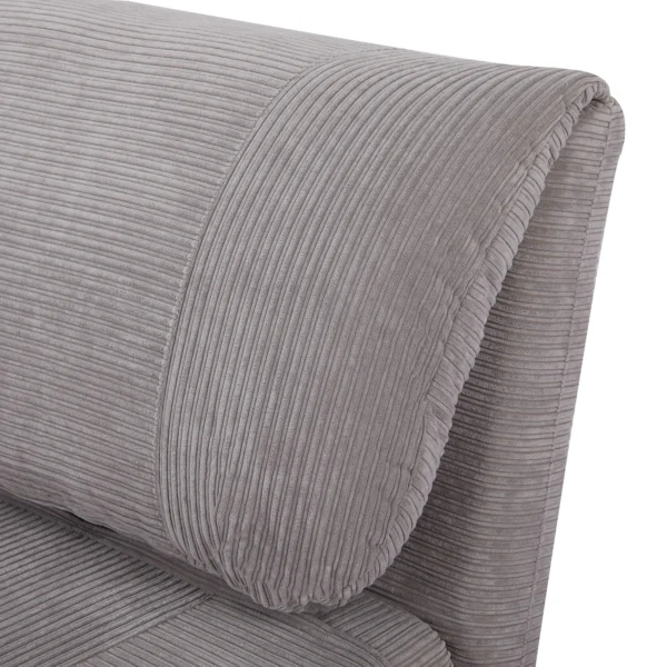 2 in 1 slaapbank, slaapstoel, verstelbare vouwmatras, logeerbed, vouwbed, corduroy look voor slaapkamer, woonkamer, lichtgrijs 8